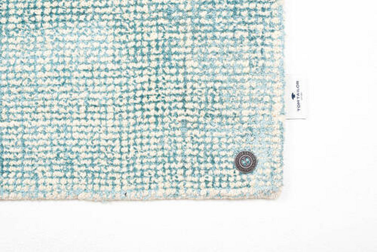 HANDWEBTEPPICH 65/135 cm Türkis  - Türkis, Basics, Textil (65/135cm) - Tom Tailor