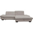 ECKSOFA  in Mikrofaser Hellgrau  290/198 cm  - Hellgrau/Schwarz, Design, Textil/Metall (290/198cm) - Xora