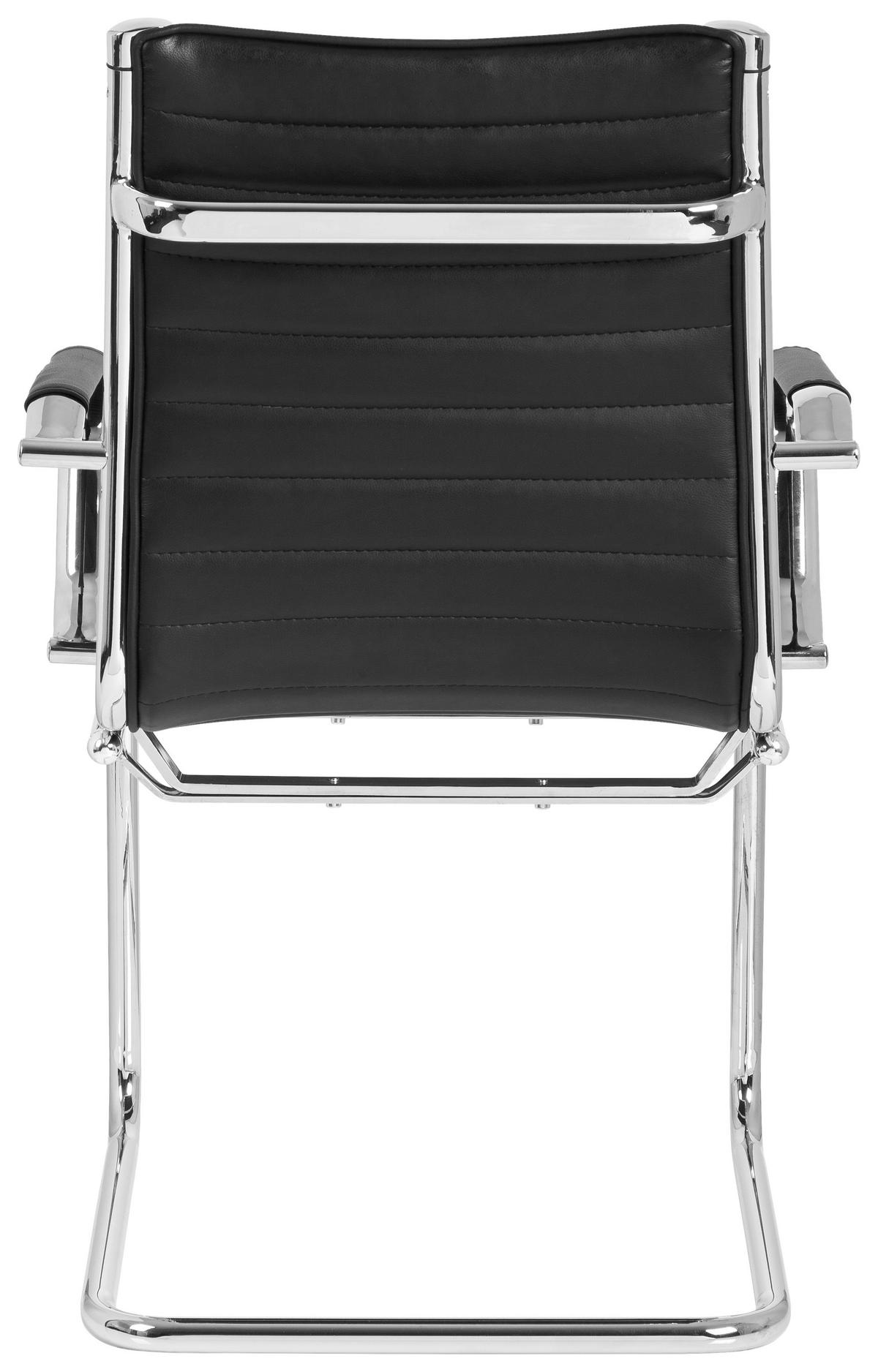KONFERENČNI STOL kovina, tekstil črna  - srebrne barve/črna, Basics, kovina/tekstil (54/90/50cm) - MID.YOU