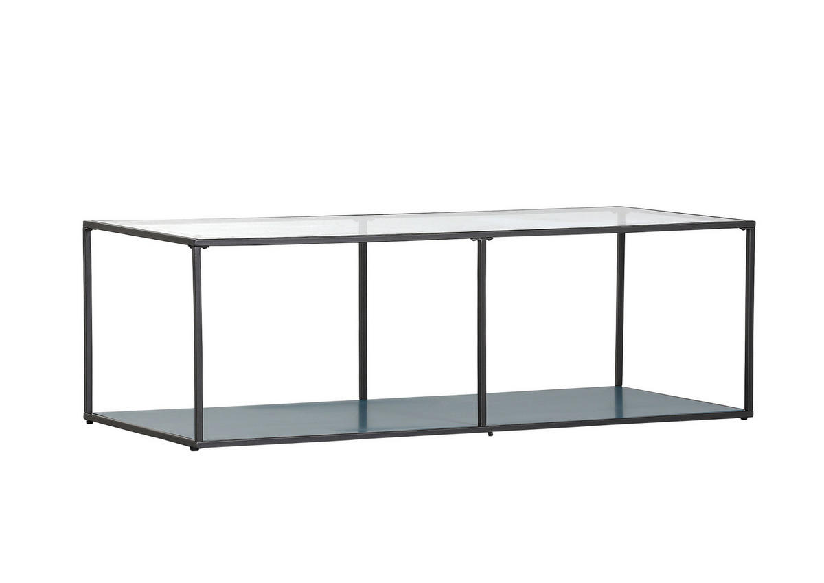 SOFFBORD i metall, glas, trämaterial 140/60/46 cm  - svart, Modern, metall/trämaterial (140/60/46cm)