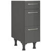 SCHUBKASTENUNTERSCHRANK 30/87/56 cm  in Schieferfarben  - Schieferfarben/Edelstahlfarben, MODERN, Holzwerkstoff/Metall (30/87/56cm) - Nobilia