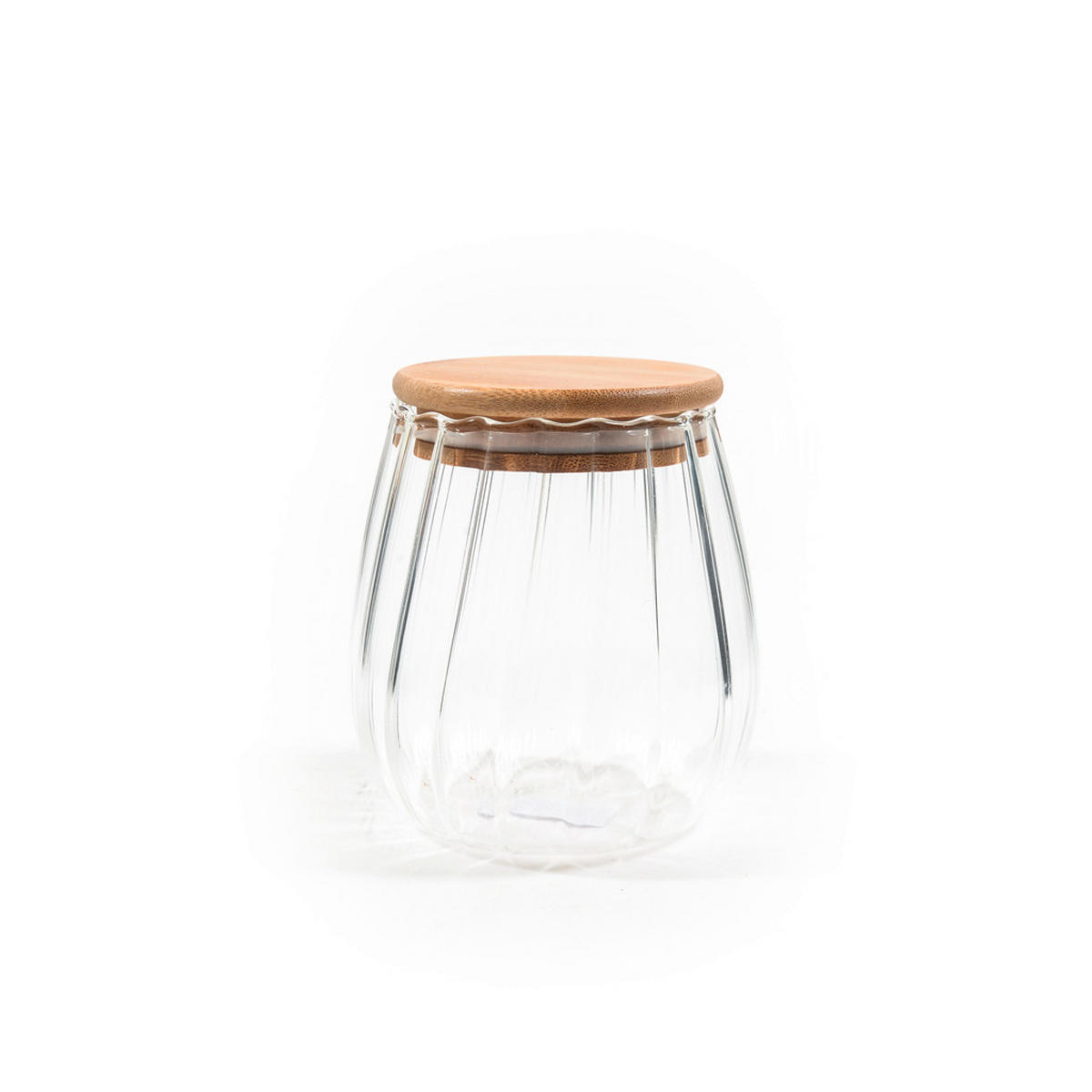 POSUDA ZA ZALIHE  0,65 l   - prozirno, Basics, staklo/drvo (11,2/11,5cm)