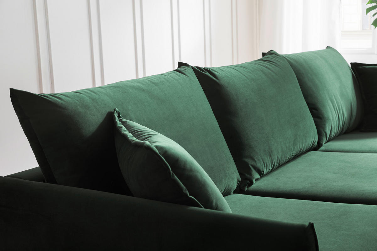 ECKSOFA Eckteil  ROSSANA-2S.REC Grün  - Grün, MODERN, Holz/Textil (258/160cm) - MID.YOU