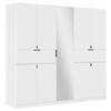 ARMOIRE À PORTES BATTANTES in Weiss, Silberfarben  - Weiss/Silberfarben, Modern, Holzwerkstoff/Metall (226/210/54cm) - Rauch Möbel