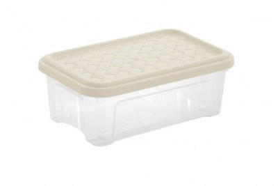 BOX S VÍKEM 2,5 l - světle hnědá, Basics, plast (26.2/17/9.6cm)