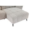 ECKSOFA  in Webstoff Grau  220/156 cm  - Grau/Nickelfarben, Design, Textil/Metall (220/156cm) - Carryhome