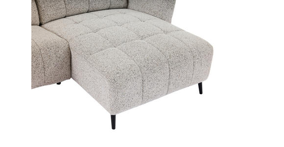 ECKSOFA  in Webstoff Grau  220/156 cm  - Grau/Nickelfarben, Design, Textil/Metall (220/156cm) - Carryhome