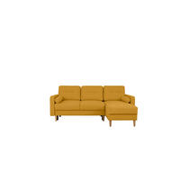 ECKSOFA in Gelb  - Gelb/Buchefarben, Design, Holz/Textil (223/157cm) - MID.YOU