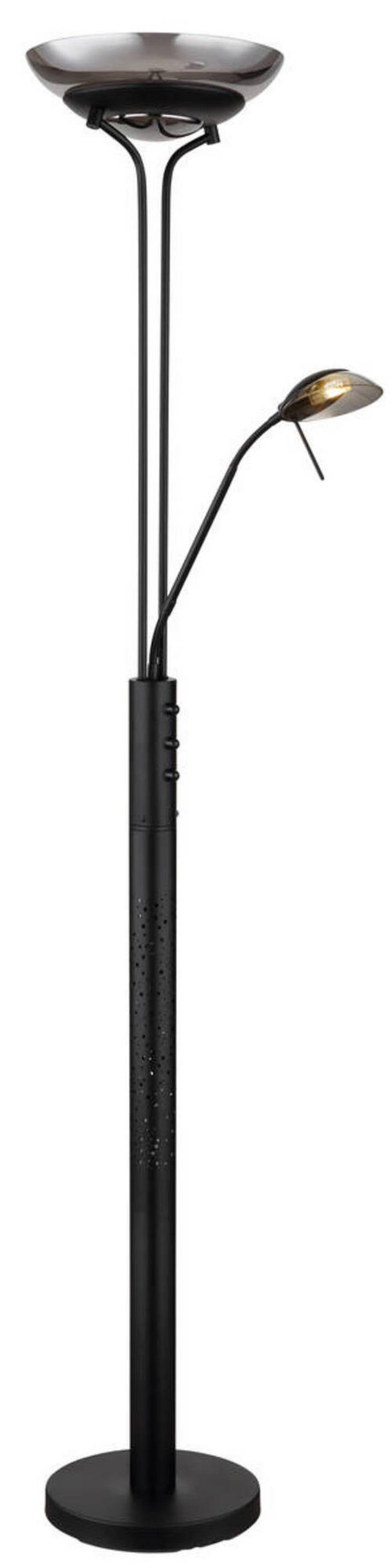 LED-STEHLEUCHTE - Schwarz, Design, Glas/Metall (40/180cm) - Globo