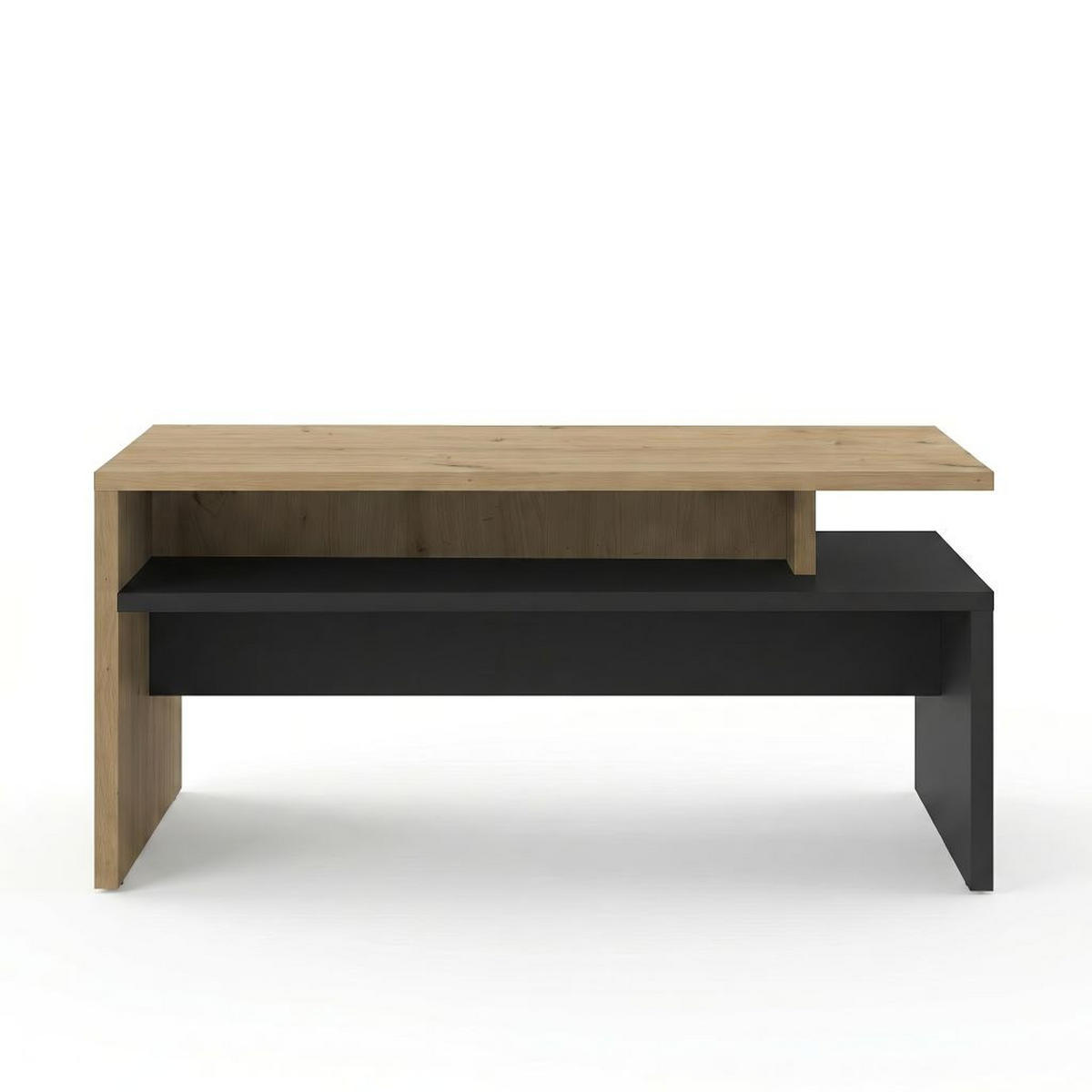 KLUBSKA MIZA, 92/47.5/50.5 cm antracit, hrast artisan  - antracit/hrast artisan, Moderno, leseni material (92/47.5/50.5cm) - Ti'me