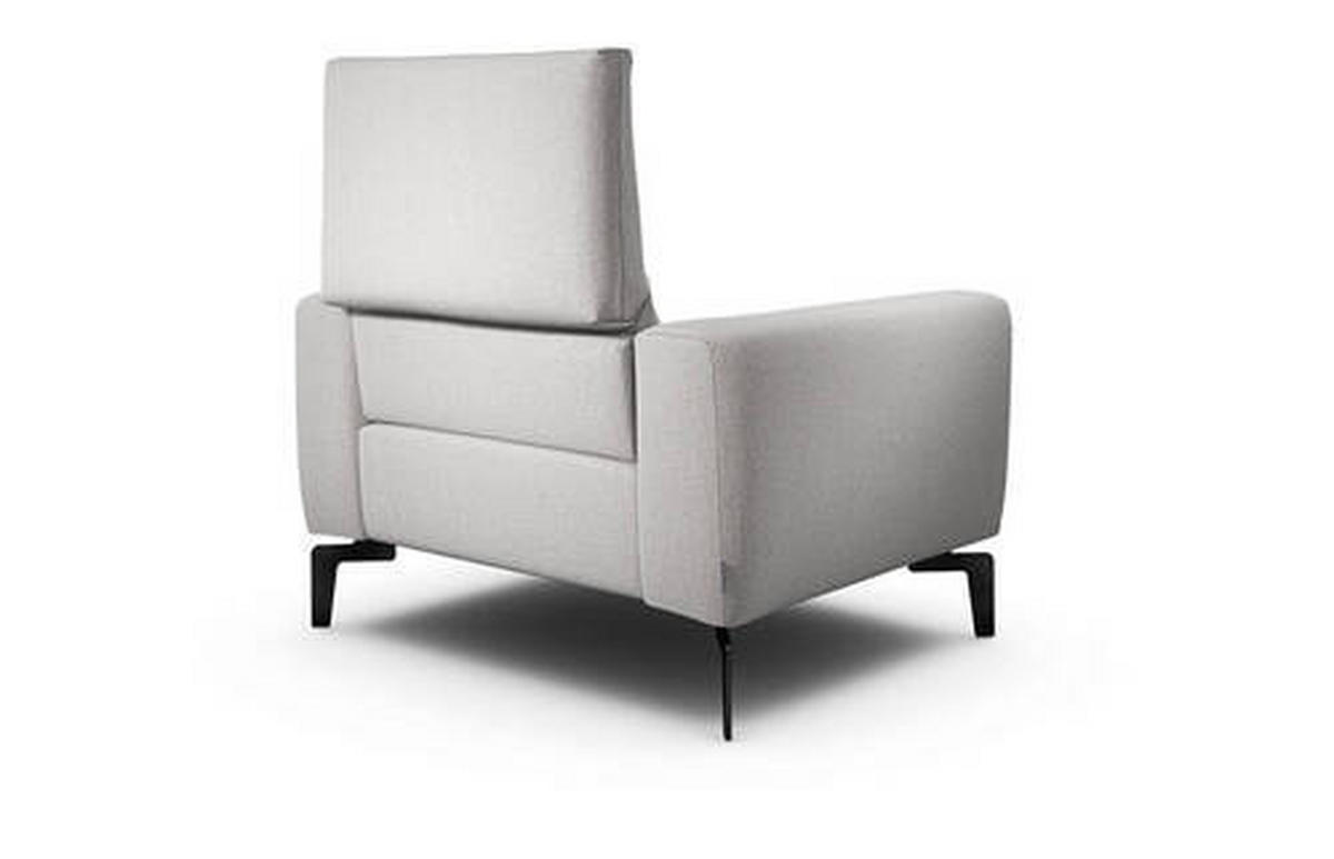 SESSEL in Chenille Hellgrau  - Hellgrau/Schwarz, Design, Textil/Metall (110/85/86-94cm) - SENSOO