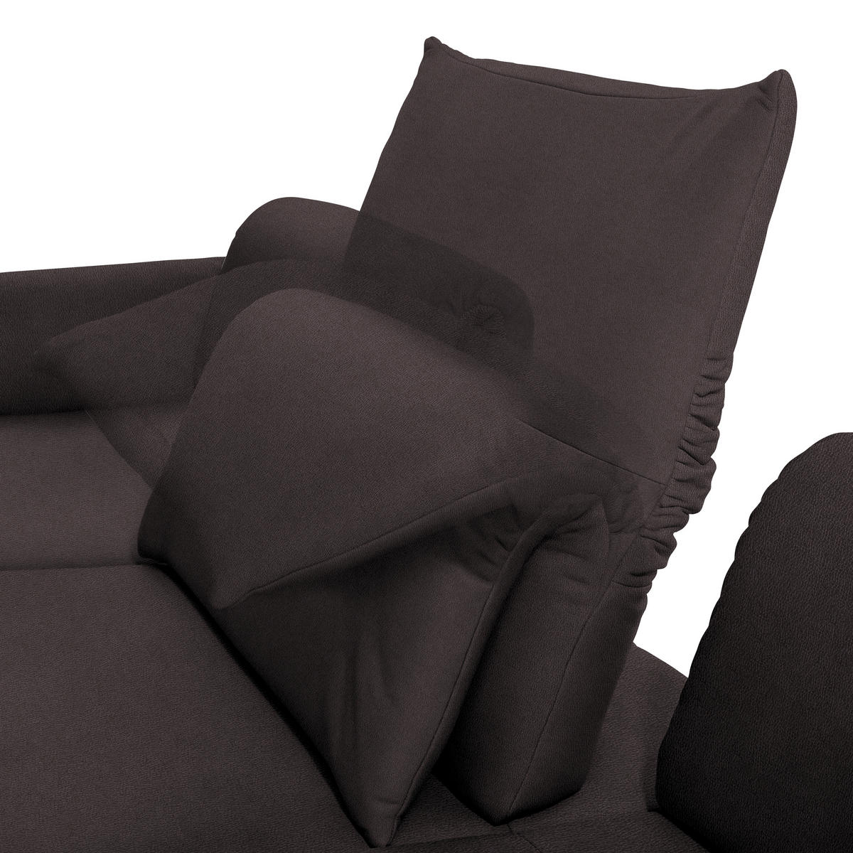 ECKSOFA Posh in Echtleder Dunkelbraun  173/308 cm  - Anthrazit/Dunkelbraun, Design, Leder/Metall (173/308cm) - Joop!