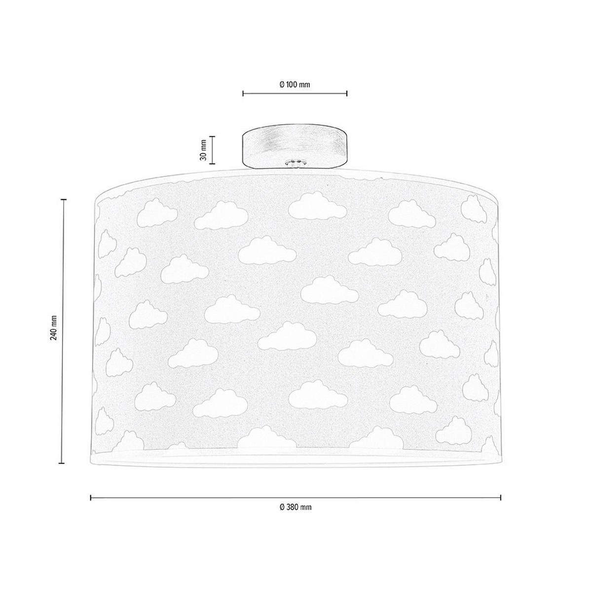 DECKENLEUCHTE 93851362 FIETE 38/38/32 cm  - Grauweiß, Design, Textil (38/38/32cm)