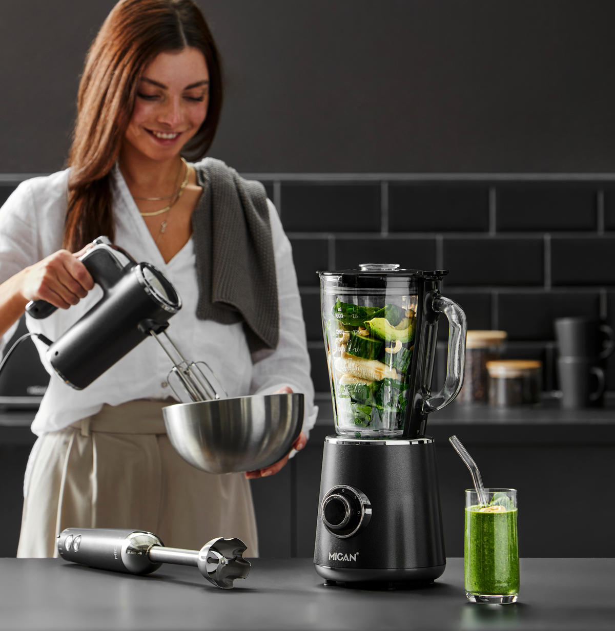 STOLNÍ MIXÉR - tmavě šedá, Konvenční, kov/plast - Homeware Profession.