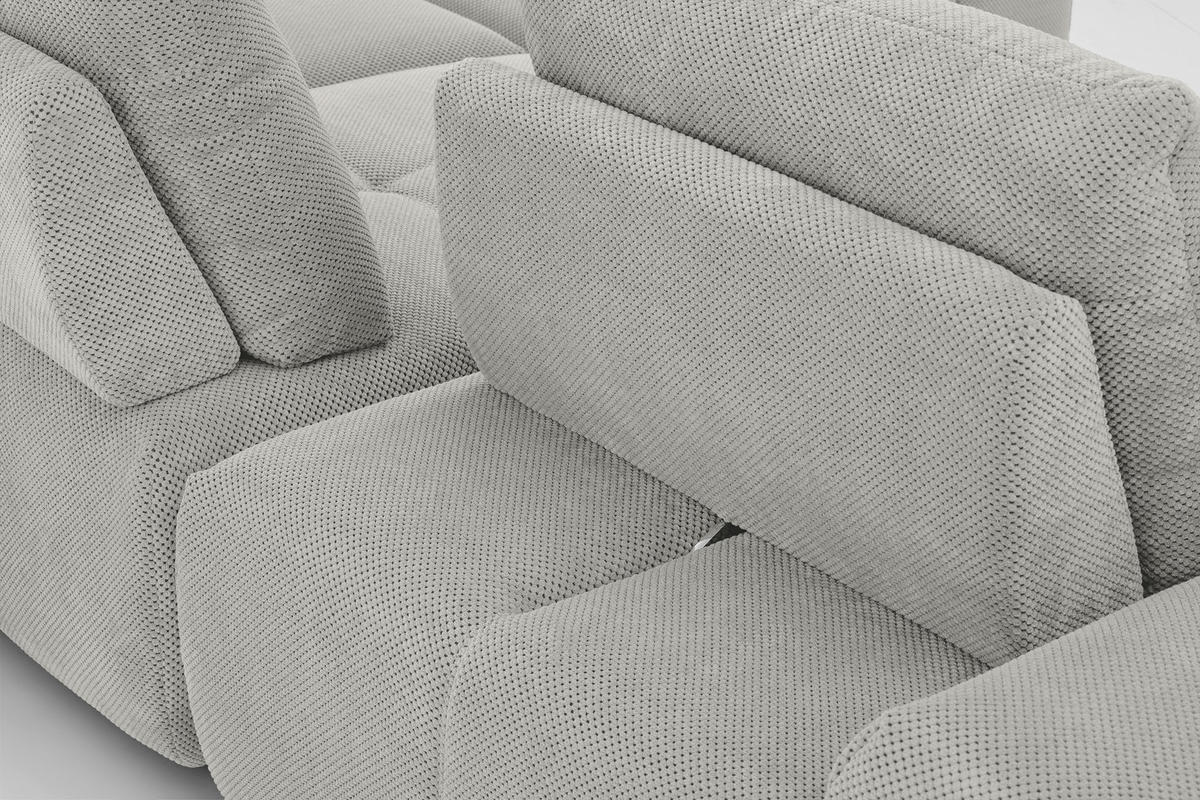 ECKSOFA in Velours Greige  326/236 cm  - Greige/Schwarz, Design, Kunststoff/Textil (326/236cm) - Xora