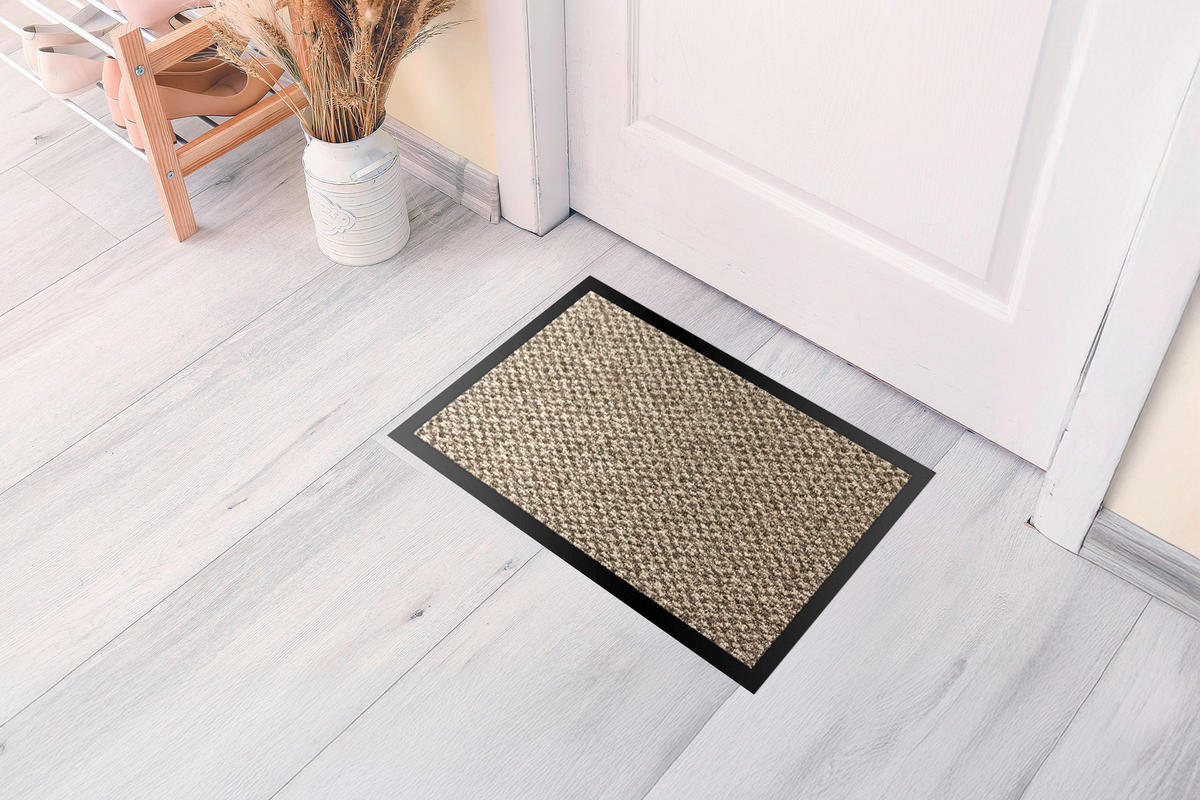 LÁBTÖRLŐ 40/60 cm  - világosbarna, Basics, műanyag/textil (40/60cm)