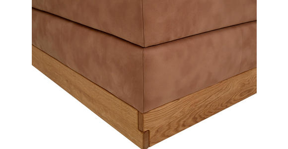 BOXSPRINGBETT 180/200 cm in Eichefarben, Hellbraun - Hellbraun/Eichefarben, Natur, Holz/Textil (180/200cm) - Valnatura
