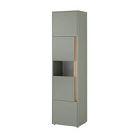 VITRINE  in Grün, Eichefarben  - Eichefarben/Schwarz, Design, Holzwerkstoff/Kunststoff (50/200/40cm) - Modante