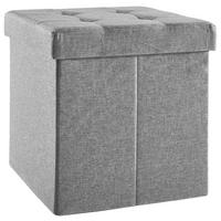 SEDACÍ BOX, textil, kompozitní dřevo, 38/38/38 cm - antracitová, Basics, kompozitní dřevo/textil (38/38/38cm) - Carryhome