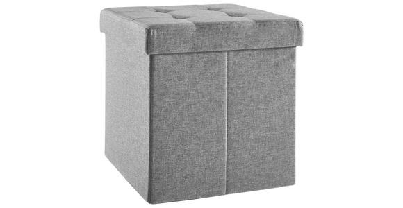 SITZBOX in Textil, Holzwerkstoff Anthrazit  - Anthrazit, Basics, Holzwerkstoff/Textil (38/38/38cm) - Carryhome