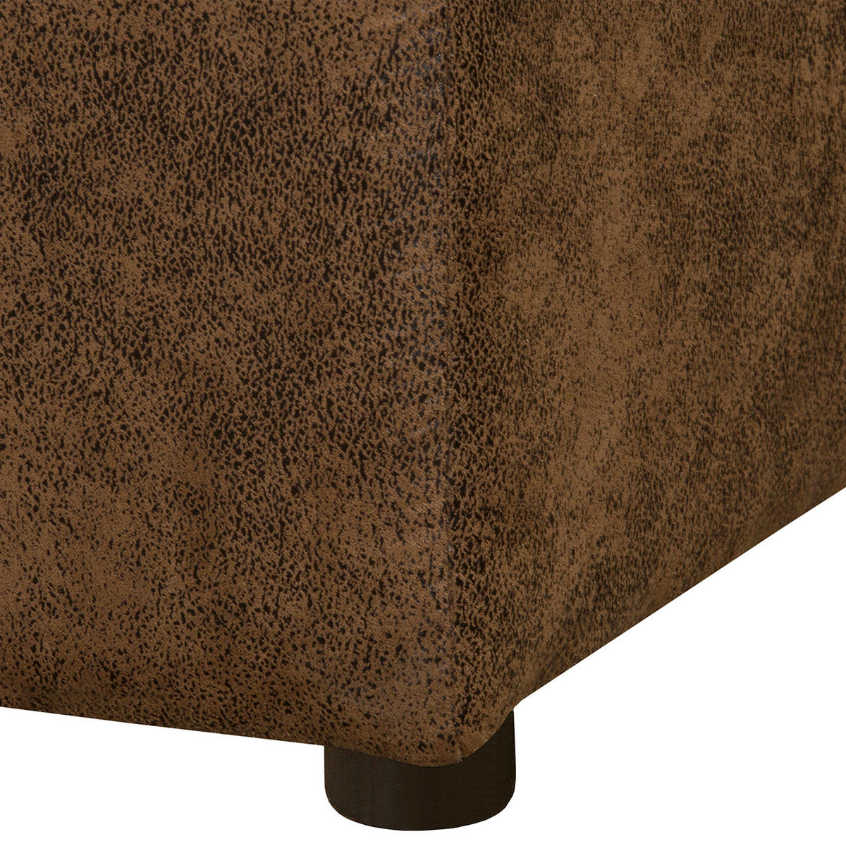 ECKSOFA Naomi in Lederlook Braun Rückenkissen  243/284 cm  - Schwarz/Braun, Design, Kunststoff/Textil (243/284cm) - P & B