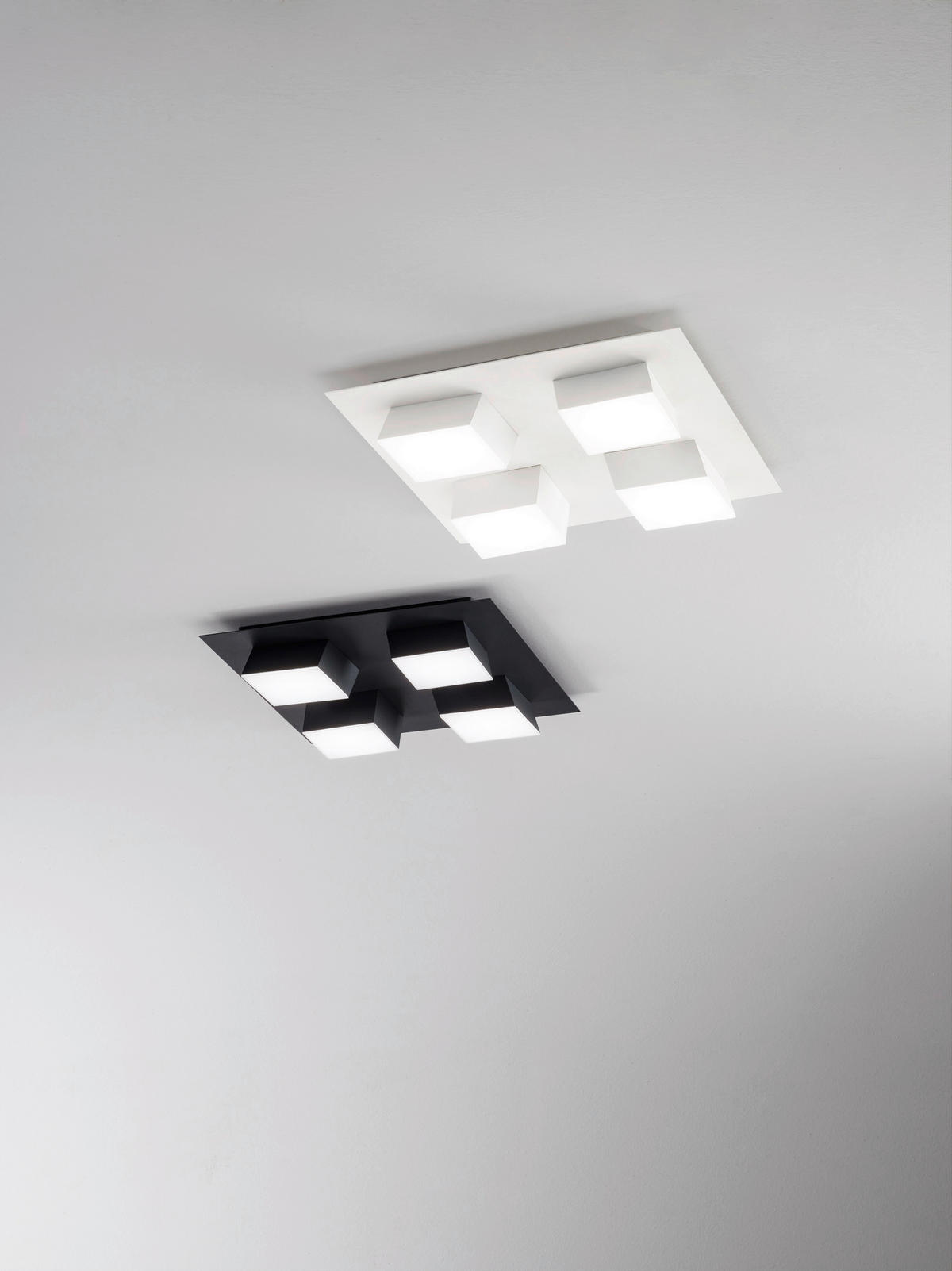 LED-DECKENLEUCHTE 35/35/8 cm   - Anthrazit, Design, Kunststoff/Metall (35/35/8cm) - Fabas Luce