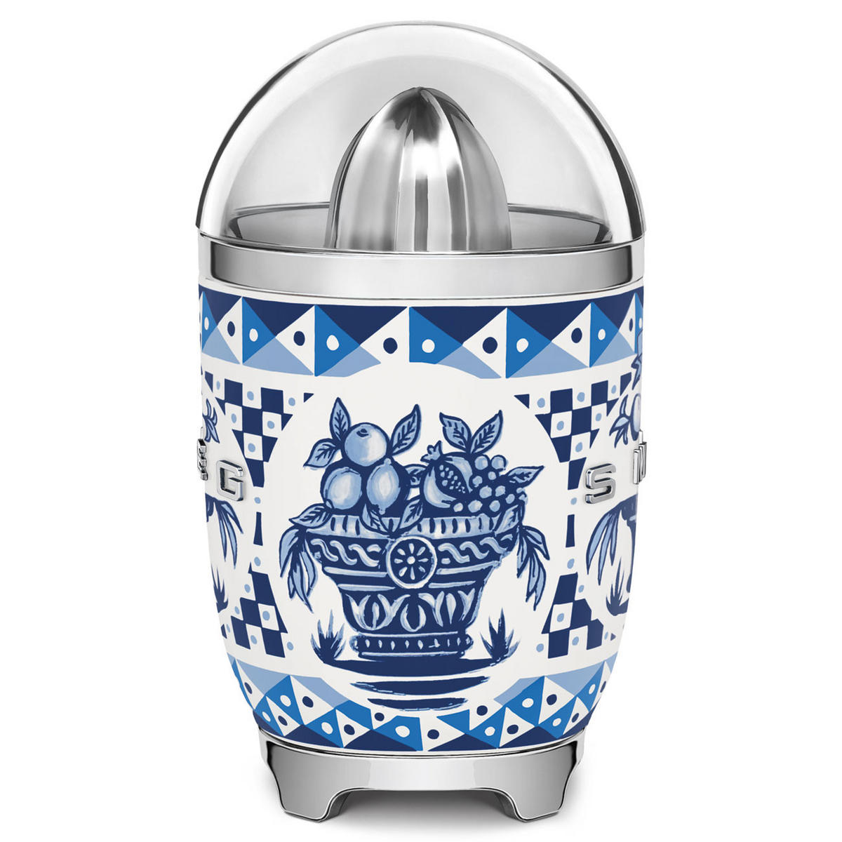 ZITRONENPRESSE - Blau/Weiß, Design, Metall (16,6/28,1/16,6cm) - SMEG