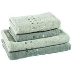 FROTTIERSET Dunkelgrün, Salbeigrün 4-teilig  - Dunkelgrün/Salbeigrün, Textil (50/100cm) - Esposa