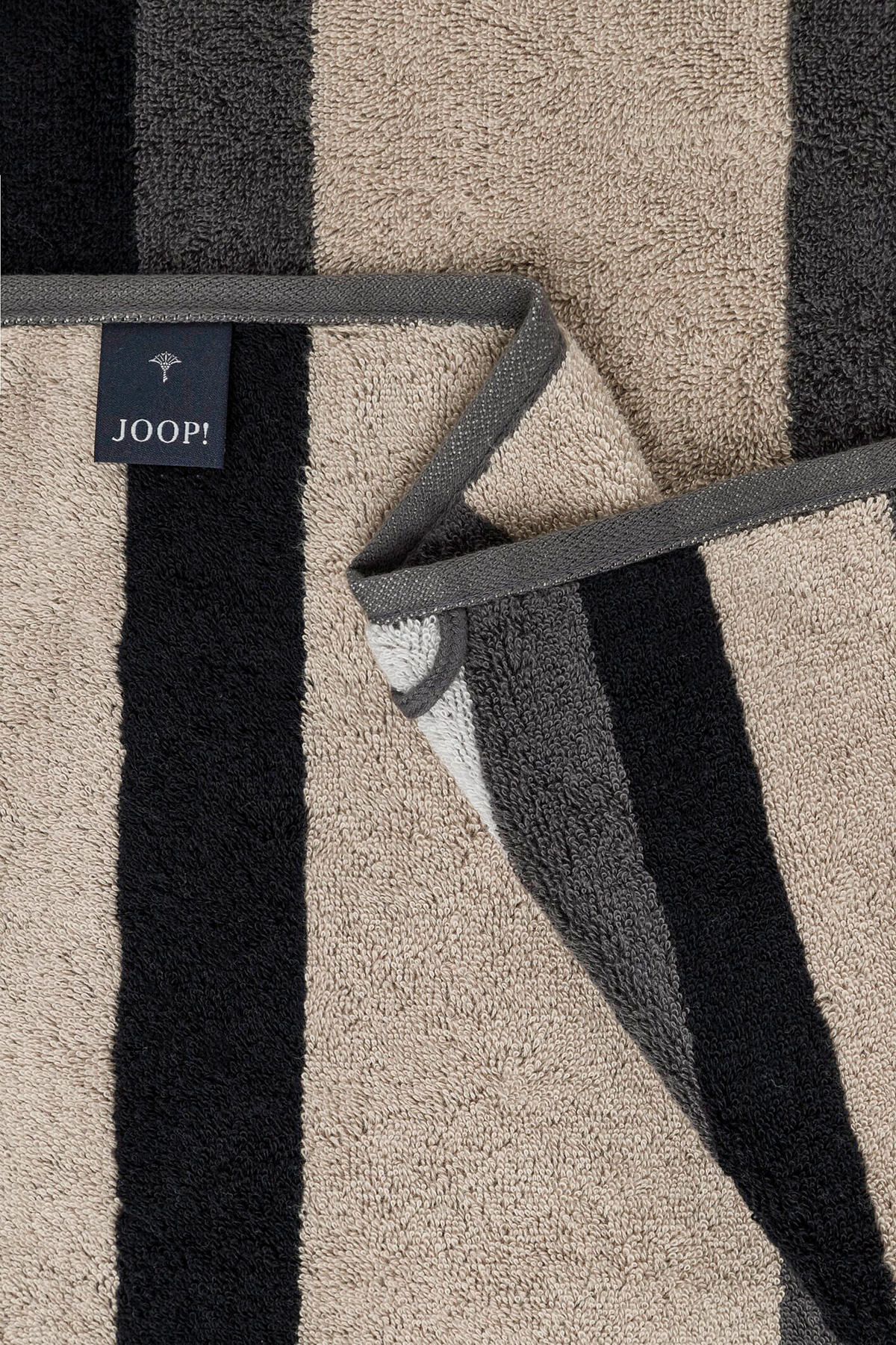 DUSCHTUCH 80/150 cm VIBE STREIFEN  - Beige, Basics, Textil (80/150cm) - Joop!