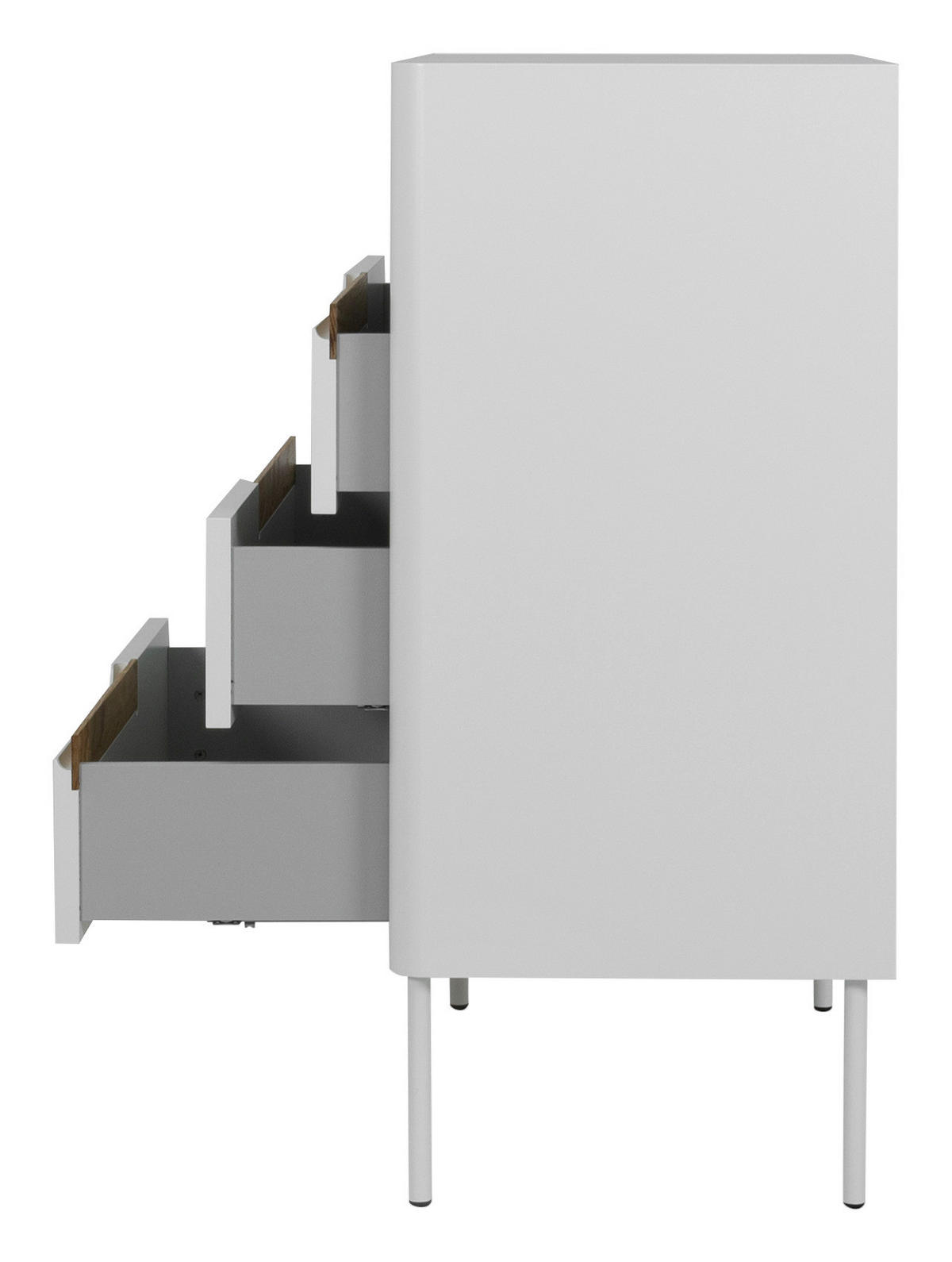 KOMMODE SWITCH  in 80/102/45 cm  - Eichefarben/Weiß, Design, Holz/Holzwerkstoff (80/102/45cm)