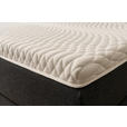 BOXSPRINGBETT 180/200 cm,  in Dunkelgrau, Matratze, Kissen, gepolstertes Kopfteil, Topper, H2 + H3 = mittel + fest  - Dunkelgrau/Schwarz, KONVENTIONELL, Holz/Textil (180/200cm) - Novel