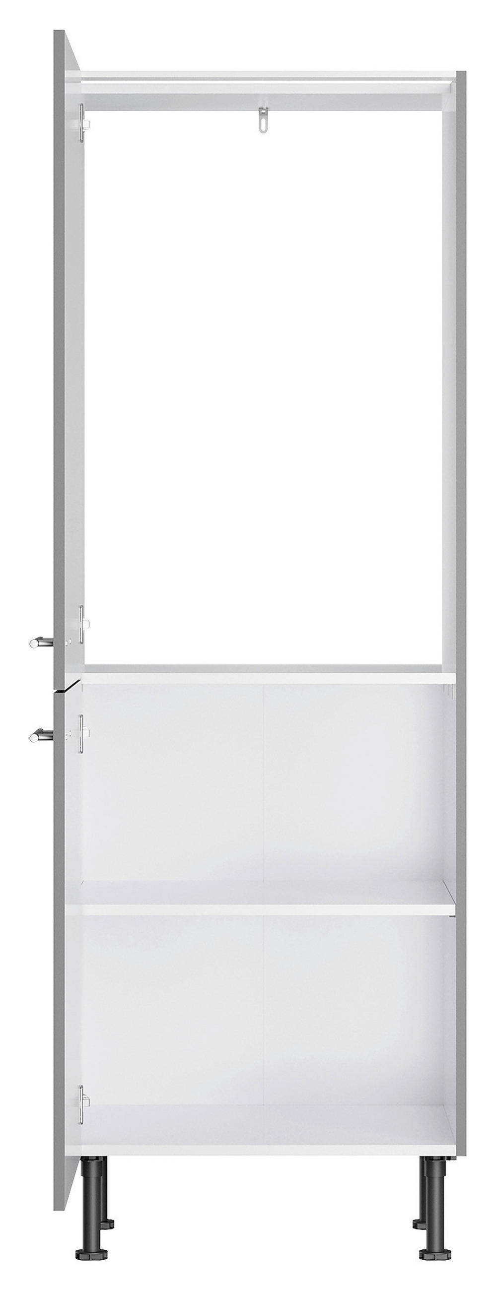 GERÄTEUMBAUSCHRANK 60/176,6/58,1 cm  in Grau  - Edelstahlfarben/Grau, Basics, Holzwerkstoff/Metall (60/176,6/58,1cm) - Optifit