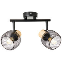 DECKENSTRAHLER - Schwarz/Kieferfarben, Basics, Holz/Metall (38/17,5/10cm) - Brilliant