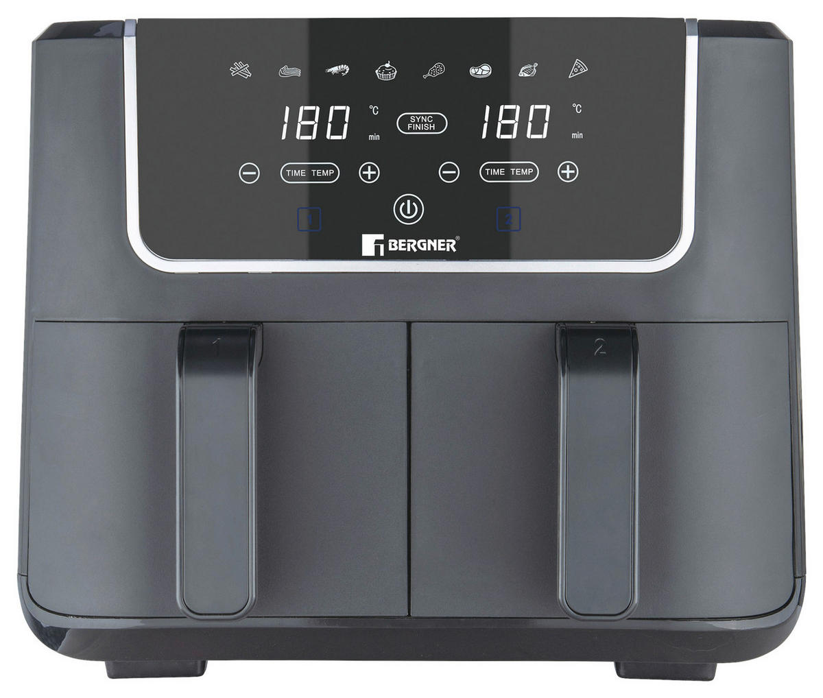 HEIßLUFTFRITTEUSE 6 (3Lx2) L  - Schwarz, Basics, Kunststoff/Metall (36.7/33/32.5cm) - BERGNER