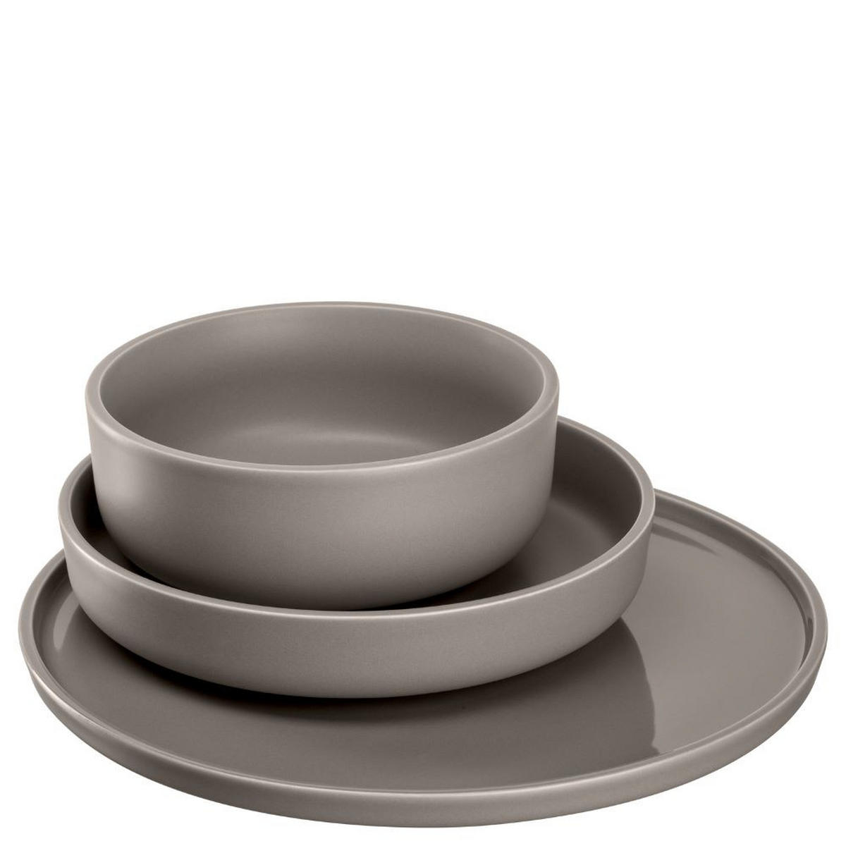 TAFELSERVICE ROMA 12-teilig  - Taupe, Konventionell, Keramik (32,00/35,30/28,70cm) - Leonardo