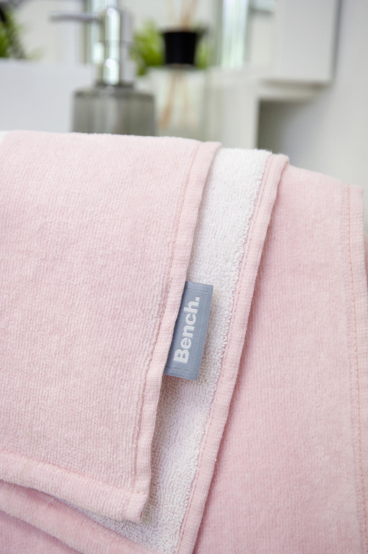 STRANDTUCH Rosa, Weiß 80/180 cm  - Rosa/Weiß, KONVENTIONELL, Textil (80/180cm) - Bench