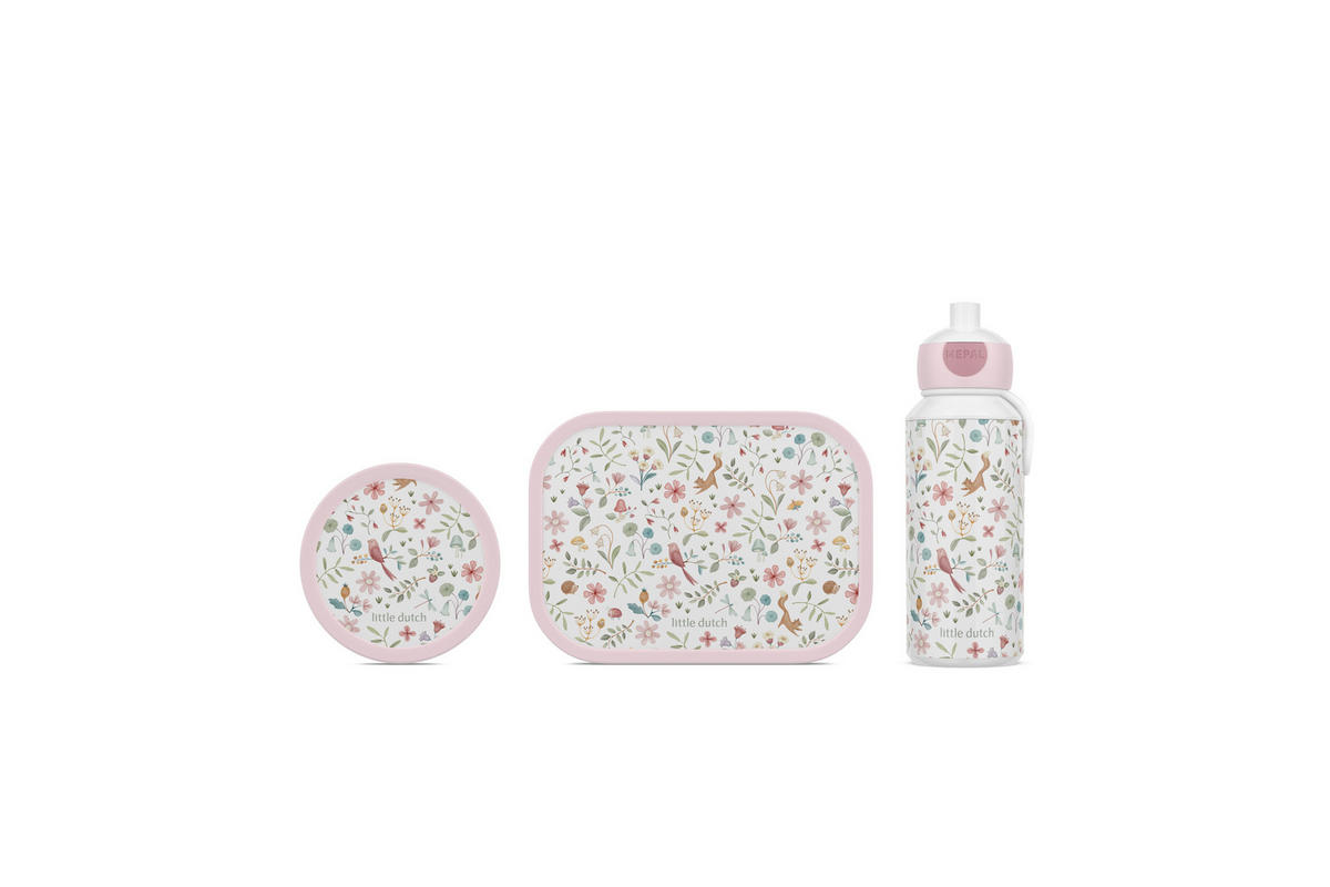 PAUSENSET lunchset campus  - Hellrosa/Multicolor, KONVENTIONELL, Kunststoff (24/6,8/24,4cm) - Mepal