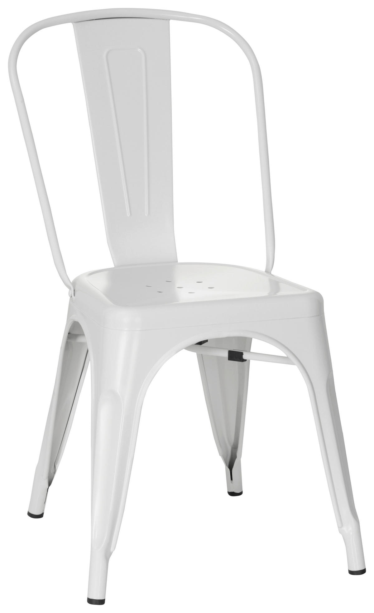 STUHL Weiß  - Weiß, Basics, Metall (44/84/54cm) - MID.YOU