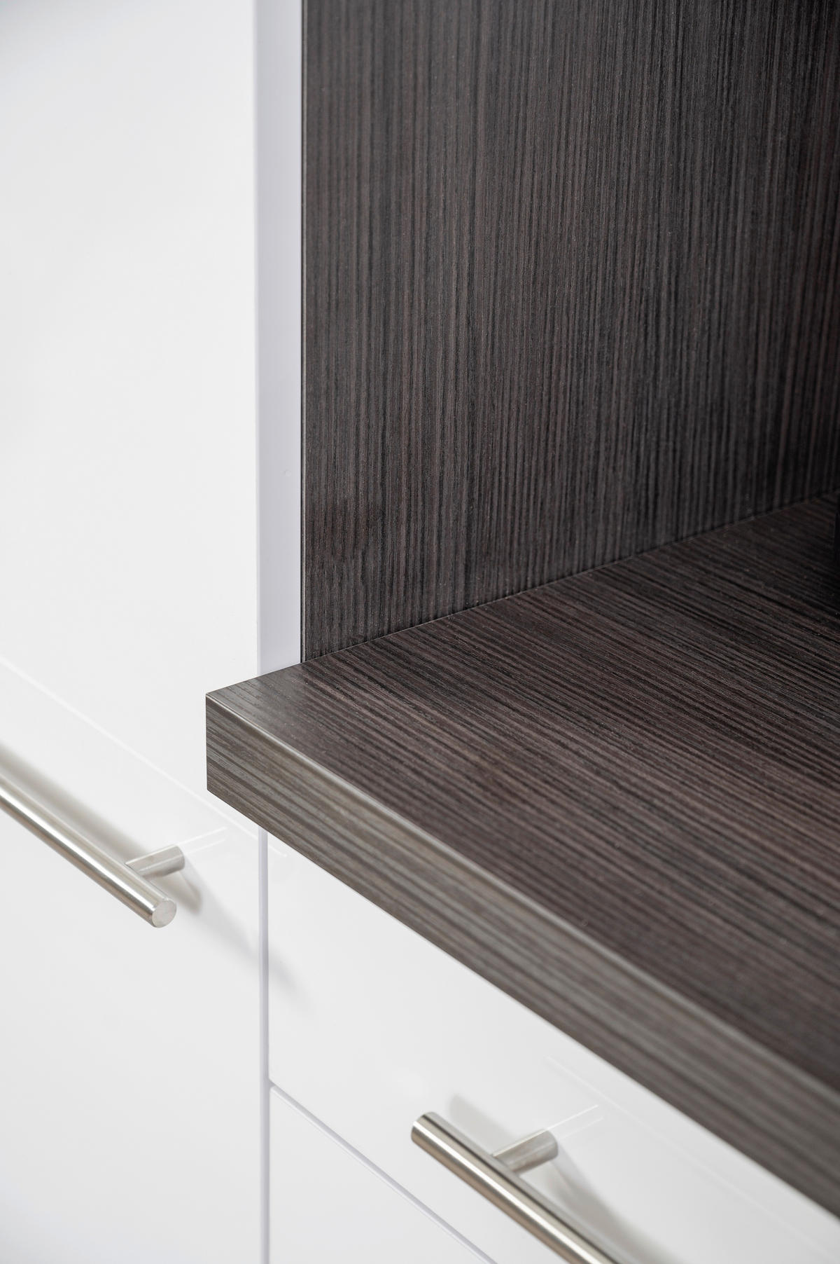 KÜCHENBLOCK 250 cm   in Grau, Weiß  - Alufarben/Weiß, Basics, Holzwerkstoff (250cm) - Respekta