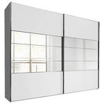 SCHWEBETÜRENSCHRANK  in Weiß  - Chromfarben/Weiß, KONVENTIONELL, Holzwerkstoff/Metall (250/236/67cm) - Voleo