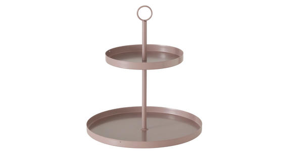 ETAGERE 2-stöckig - Braun, Trend, Metall (30/34cm) - Ambia Home