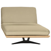 OTTOMANE in Echtleder Beige  - Beige/Schwarz, Design, Leder/Holz (114/92/165cm) - Dieter Knoll