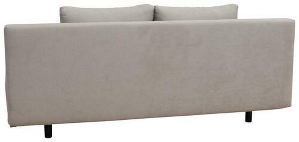 SCHLAFSOFA  mit Schlafen auf Sitzhöhe, Rücken echt Samt Beige  - Chromfarben/Beige, Design, Kunststoff/Textil (194/77/89cm) - MID.YOU