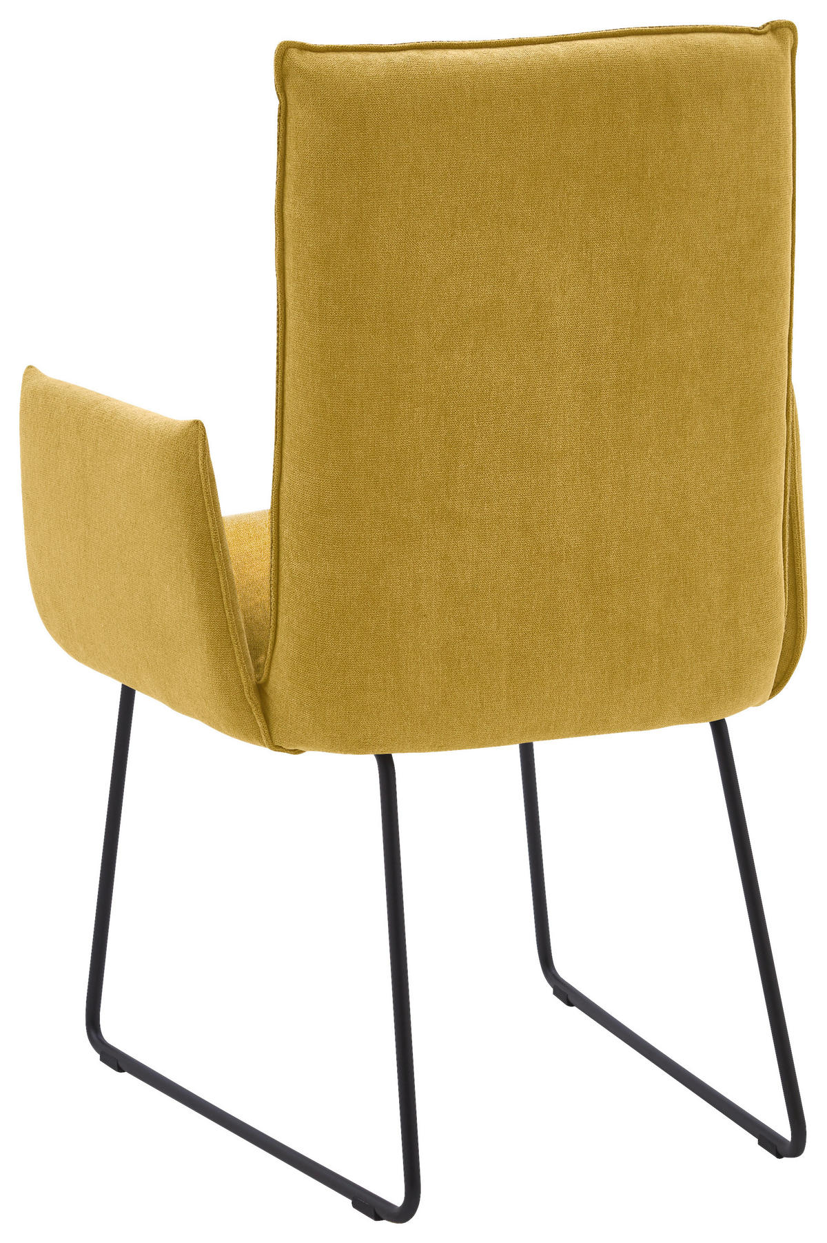 ARMLEHNSTUHL  in Stahl Flachgewebe  - Gelb/Schwarz, Design, Textil/Metall (59/93/59cm) - Dieter Knoll