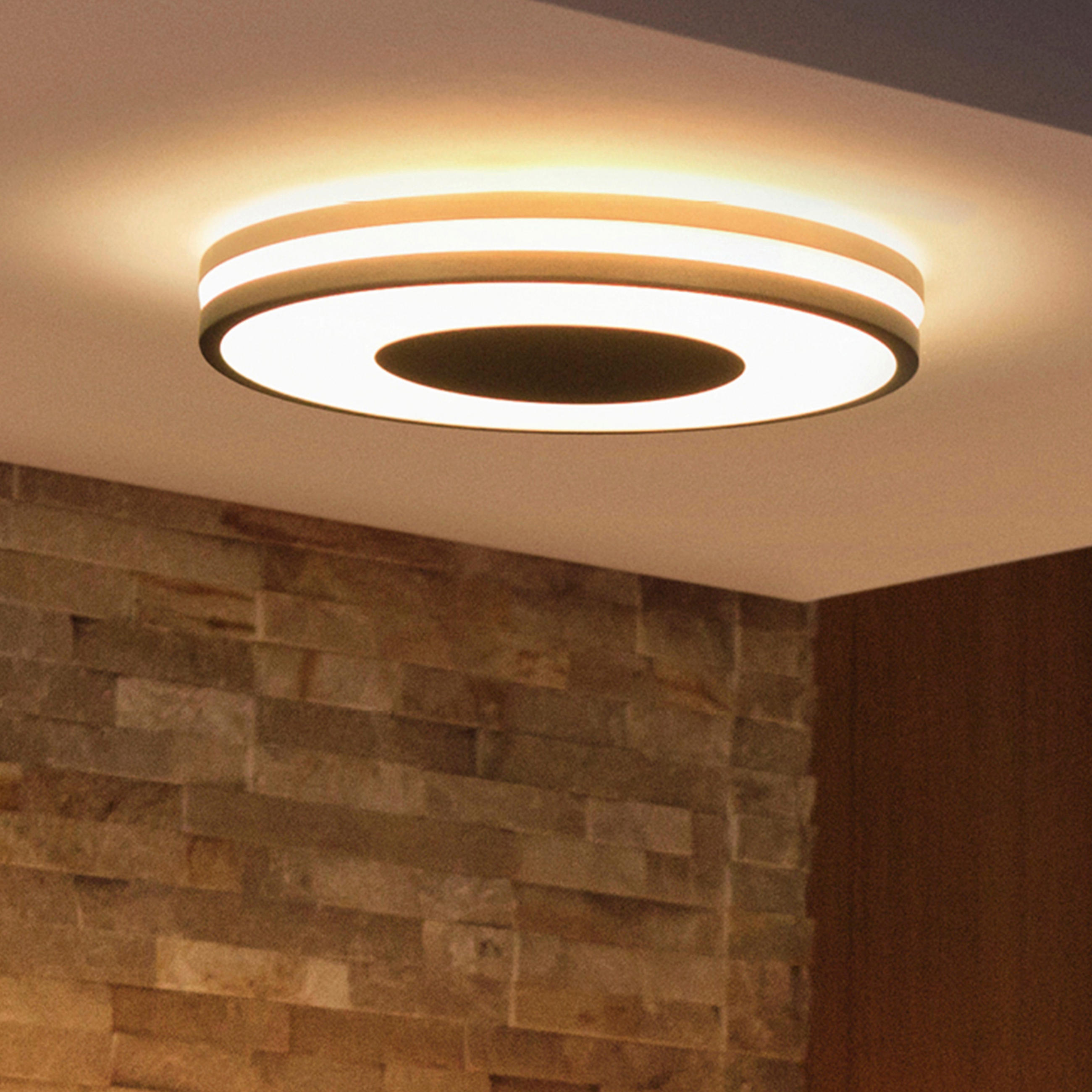 LED-DECKENLEUCHTE 34,8/5,1 cm    - Schwarz, Design, Metall (34,8/5,1cm) - Philips HUE