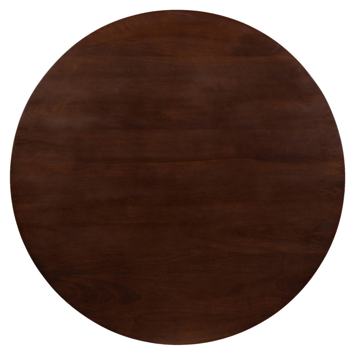 ESSTISCH Echtholz  Holz schnell aufzubauende und stabile Arbeitsfläche rund Walnussfarben  - Walnussfarben, MODERN, Holz (100cm) - Livetastic
