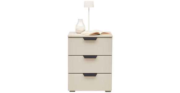 NACHTKÄSTCHEN 47/62/42 cm in Champagner - Champagner/Dunkelgrau, KONVENTIONELL, Glas/Holzwerkstoff (47/62/42cm) - Xora