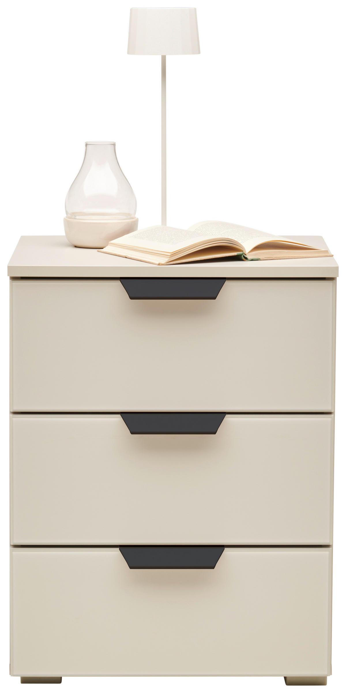 NACHTTISCH 47/62/42 cm  in Champagner  - Champagner/Dunkelgrau, Konventionell, Glas/Holzwerkstoff (47/62/42cm) - Xora