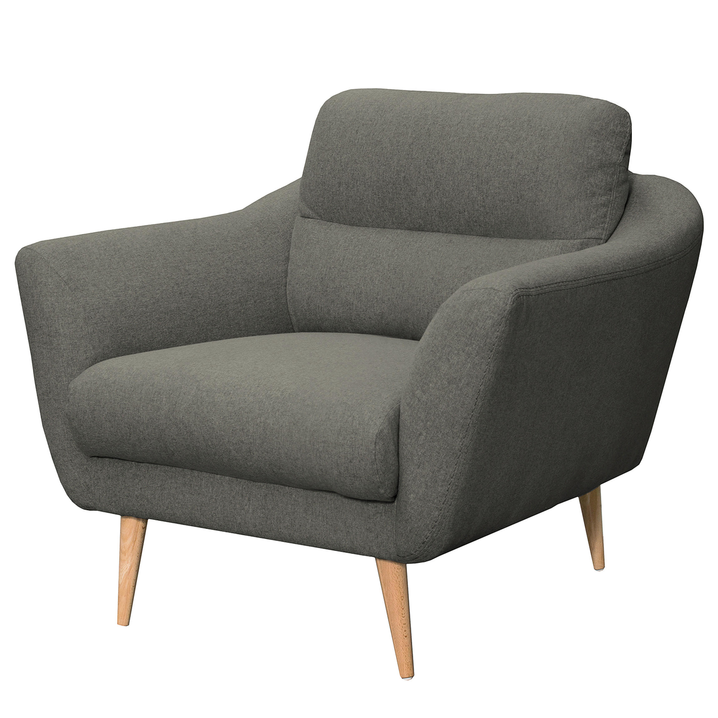 SESSEL in Webstoff Braun  - Buchefarben/Braun, Design, Holz/Textil (92/87/88cm) - Livetastic