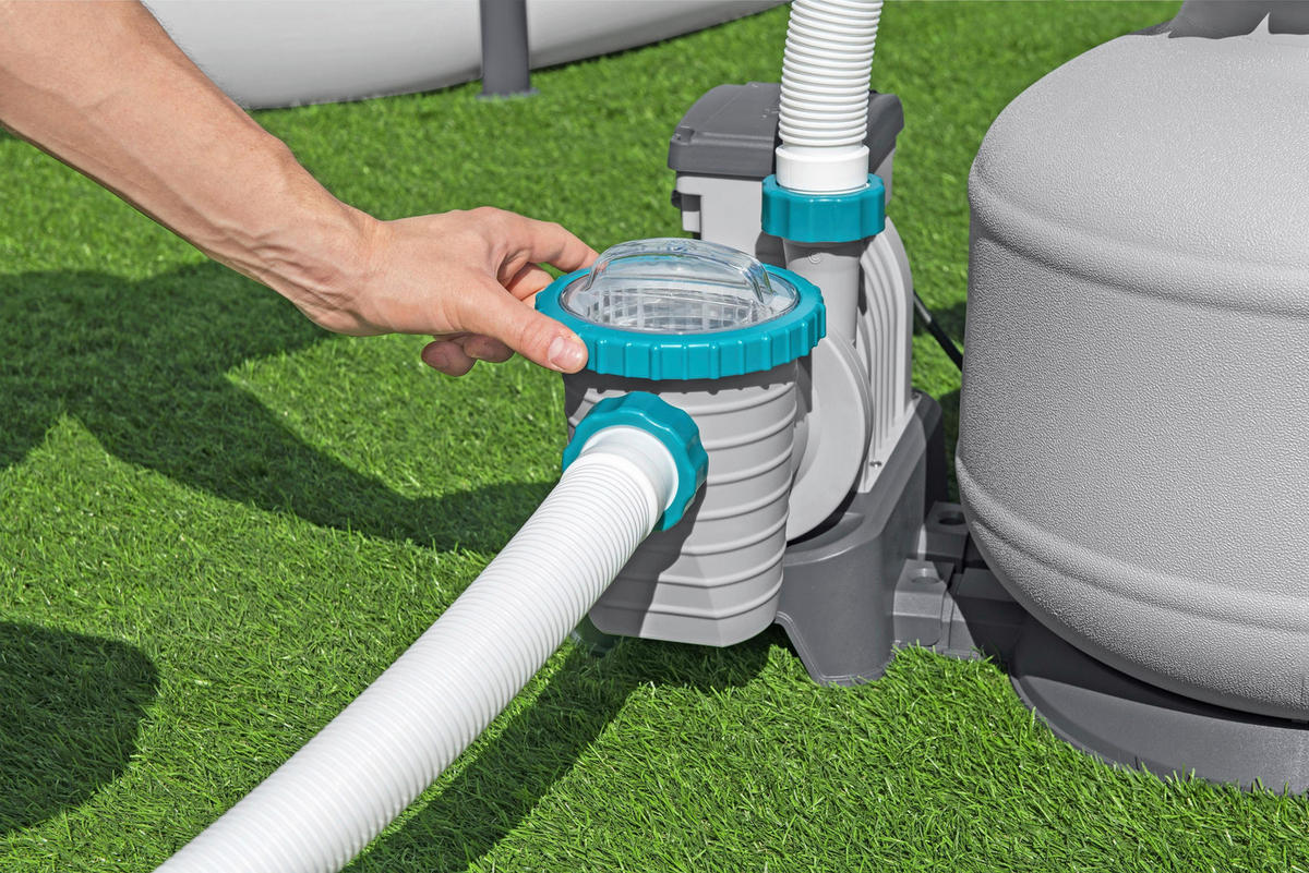 FILTERPUMPE FLOWCLEAR 58497GS  - Weiß/Orange, KONVENTIONELL, Kunststoff/Metall (60,3/42/65cm) - Bestway